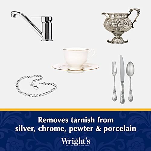 Wright’S Silver Cleaner and Polish Cream, 8 Ounce, Gently Clean and Remove Tarn