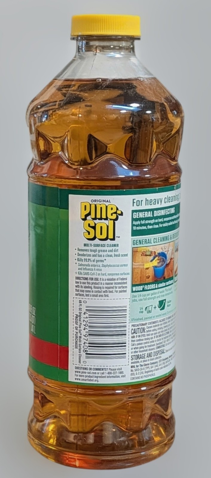 Pine Sol ORIGINAL Formula with PINE OIL Glycolic Acid Multi Surface Cleaner 48oz