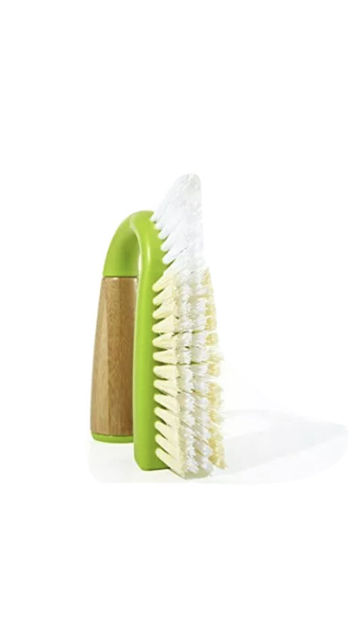Grunge Buster Grout & Tile Scrub Brush, fast drying, Green w/Brown