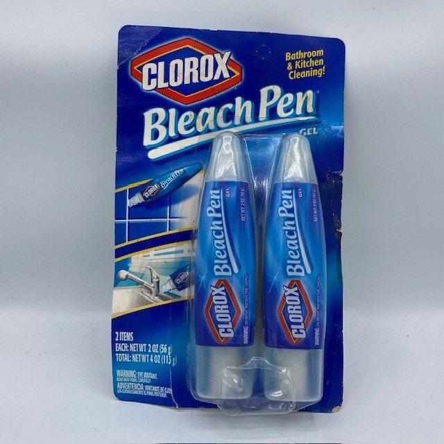 NEW SEALED Clorox Bleach Pens Pack of 2 Discontinued 2005 Dual Tips 2 Oz Each