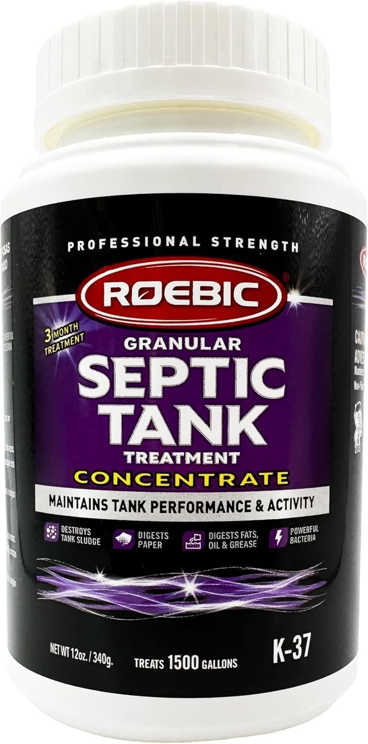 K-37 Granular Septic Tank Treatment, 12 oz for Clog Prevention & Odor Control