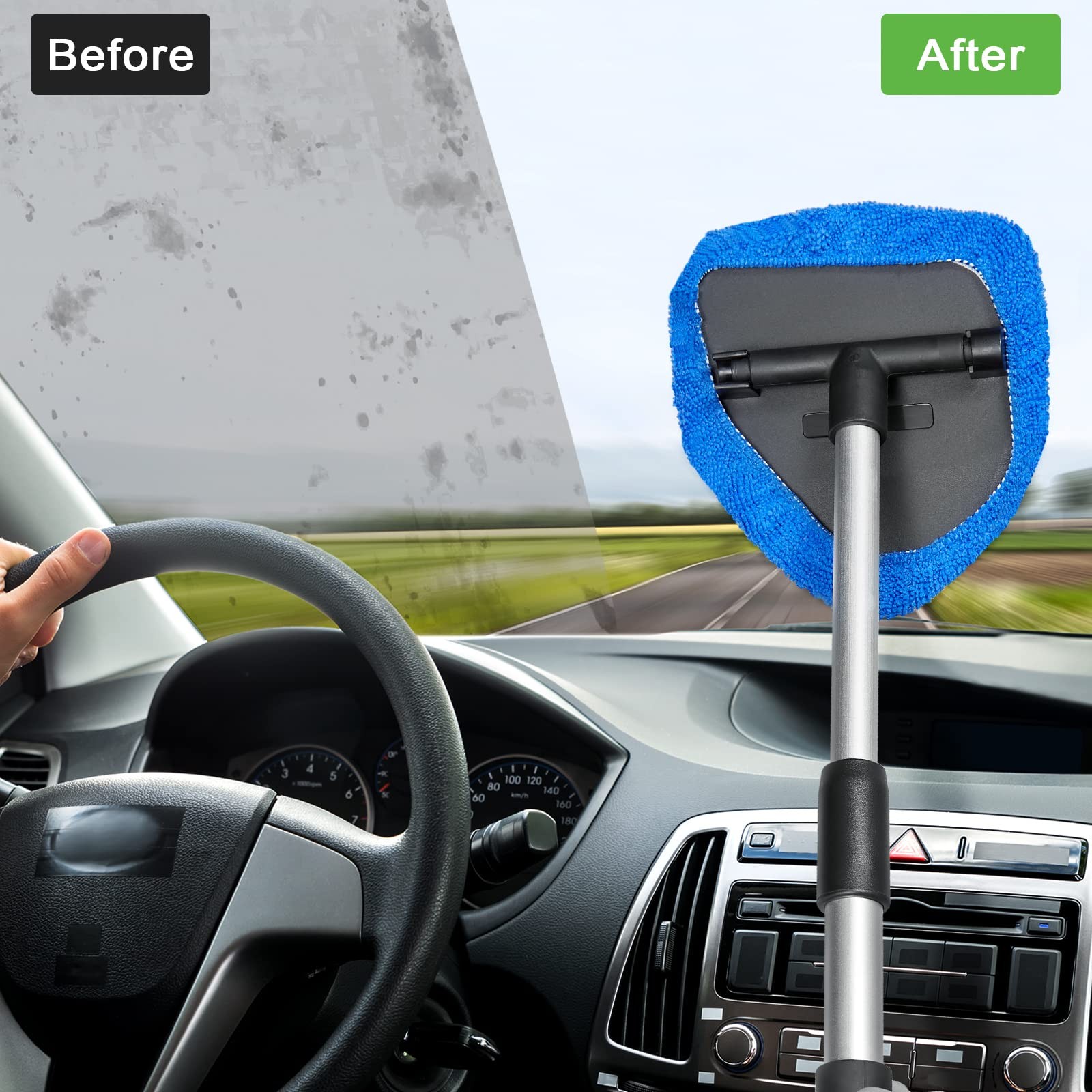 3 Pcs Microfiber Car Windshield Cleaner Tool Car Interior Detailing Cleaning …