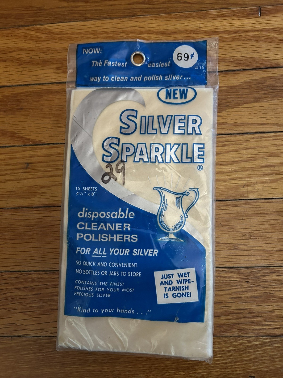 Silver Sparkle Disposable Cleaner Sheets Clover Products