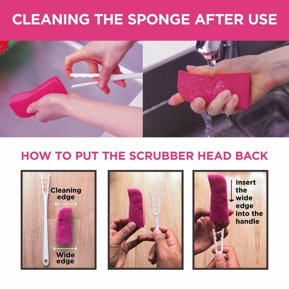 Scotch-Brite Plastic Bottle Cleaner Brush (Pink and White)