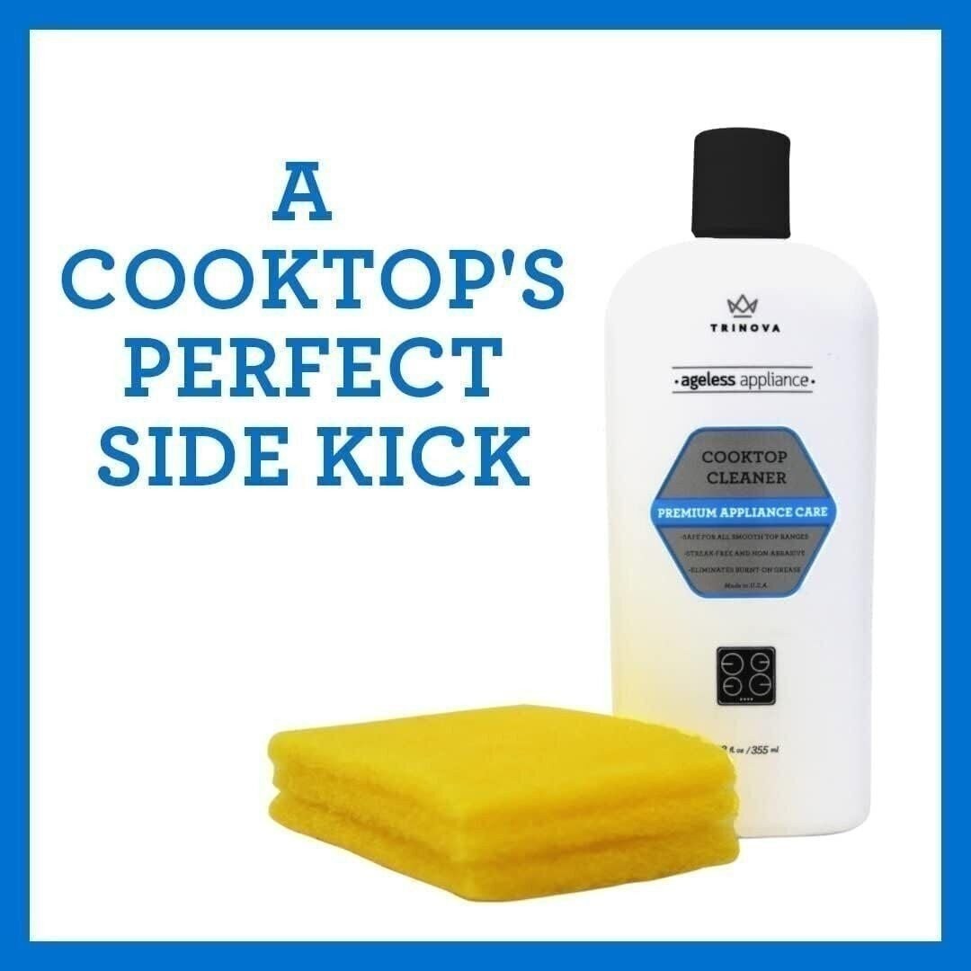 TriNova Premium Cooktop Cleaner and Scrubbing Pads. Best Cleaning Kit