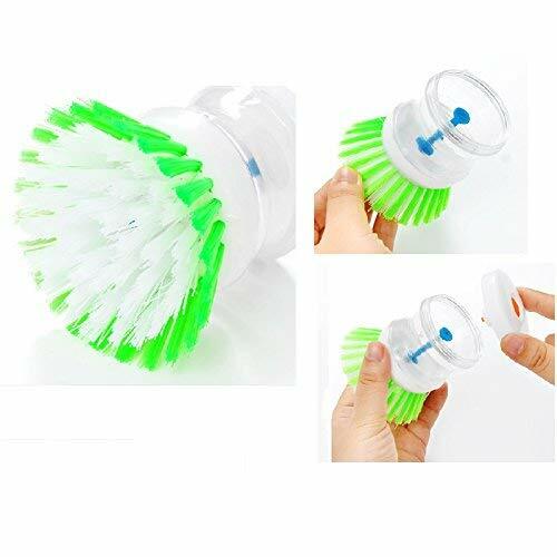Brush Liquid Soap Cleaning Washing Pot Plastic Utensils Kitchen Dispenser-3 May