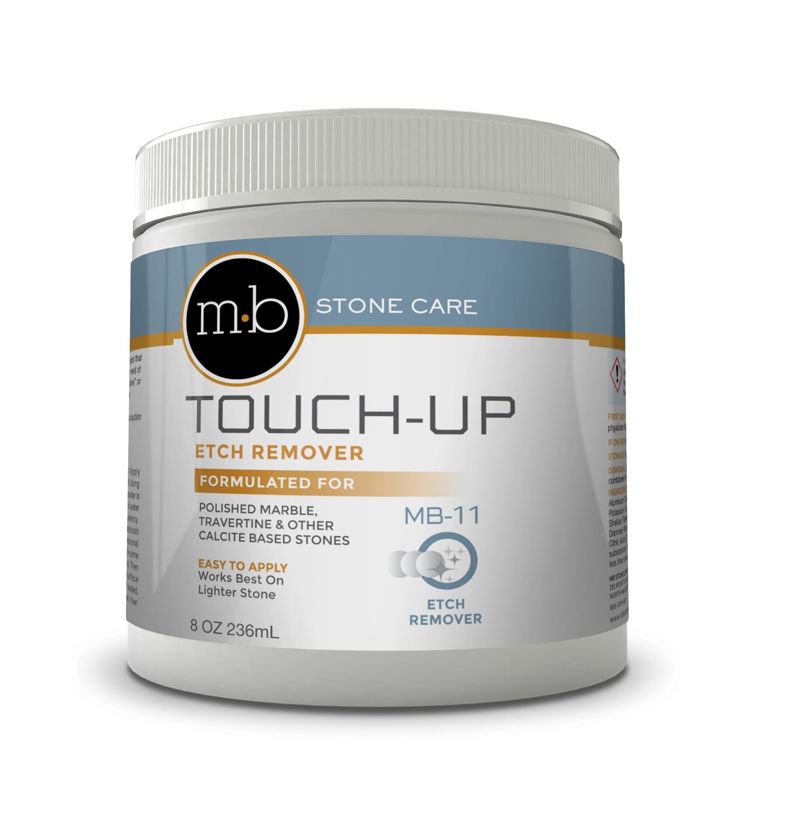 MB Stone MB-11® Touch-Up Etch Remover Marble Polishing Powder for Light to Me…