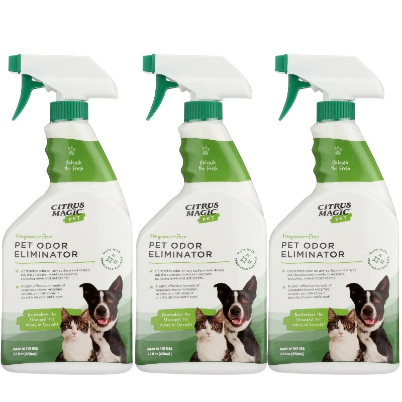 New Citrus Magic Pet Odor Eliminator, 22 Fluid Ounces, Pack of 3