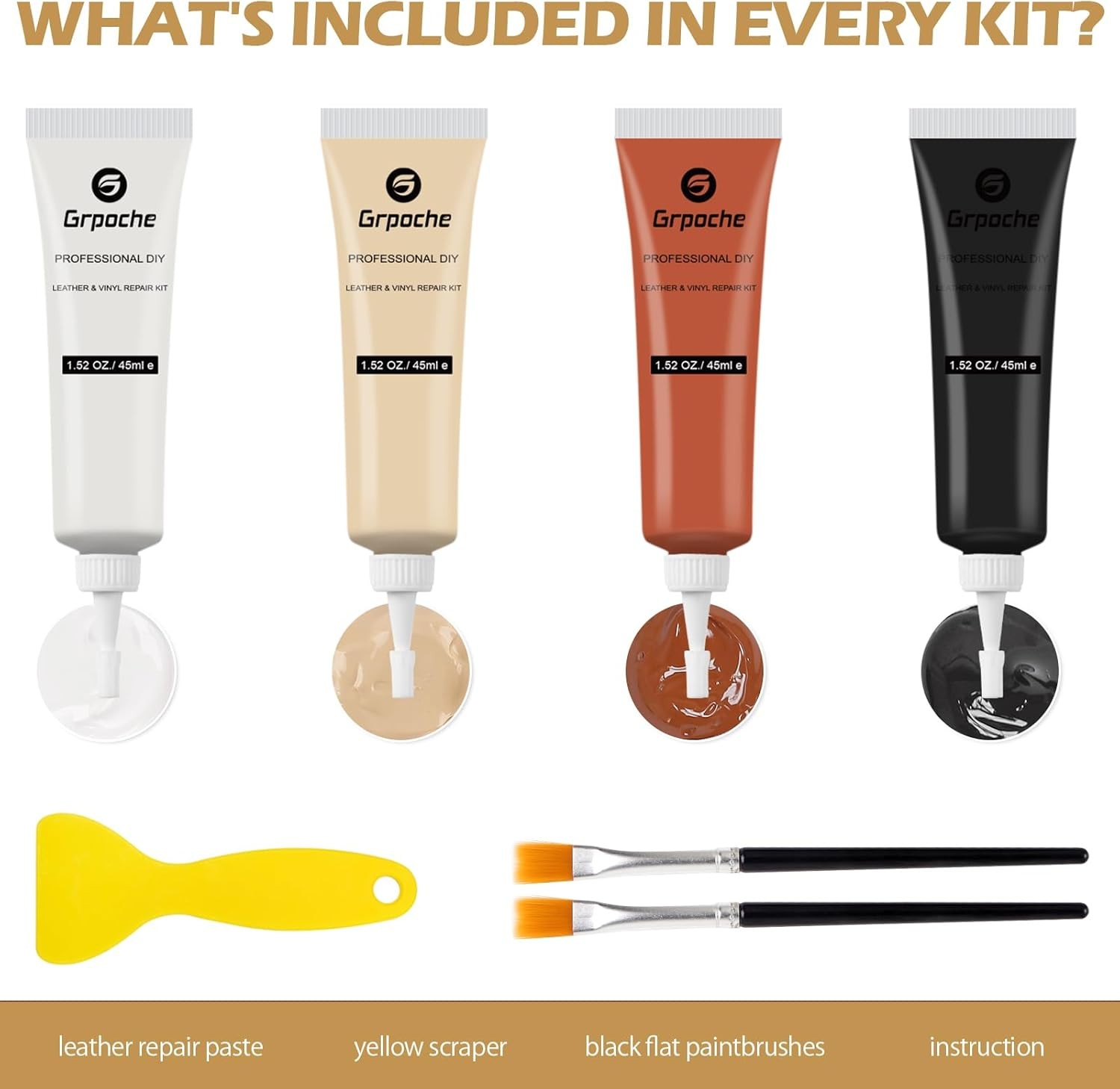 Repair Kit for Furniture, Couch Repair Ki Color: Black、White、Brown、Yellow Pear