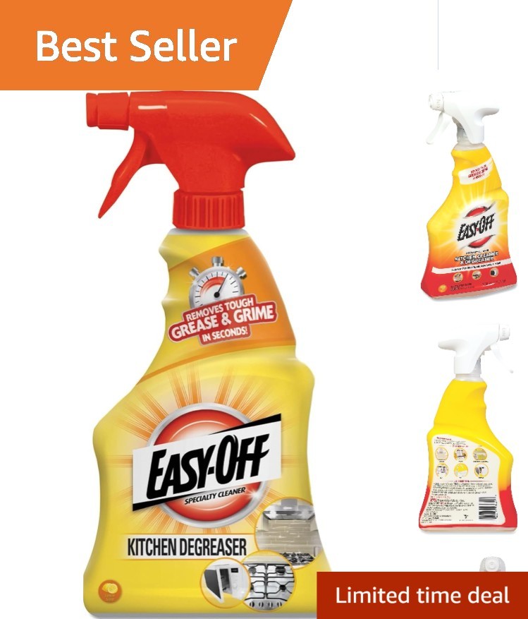 Clear Kitchen Degreaser Cleaner with Low Odor – 16 Fl Oz Liquid Spray