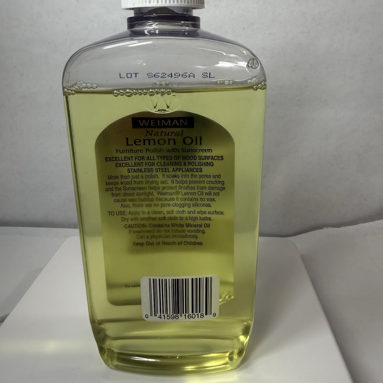 Weiman Natural Lemon Oil Wood Furniture Polish w/ Sunscreen – 16 fl oz UV Protec