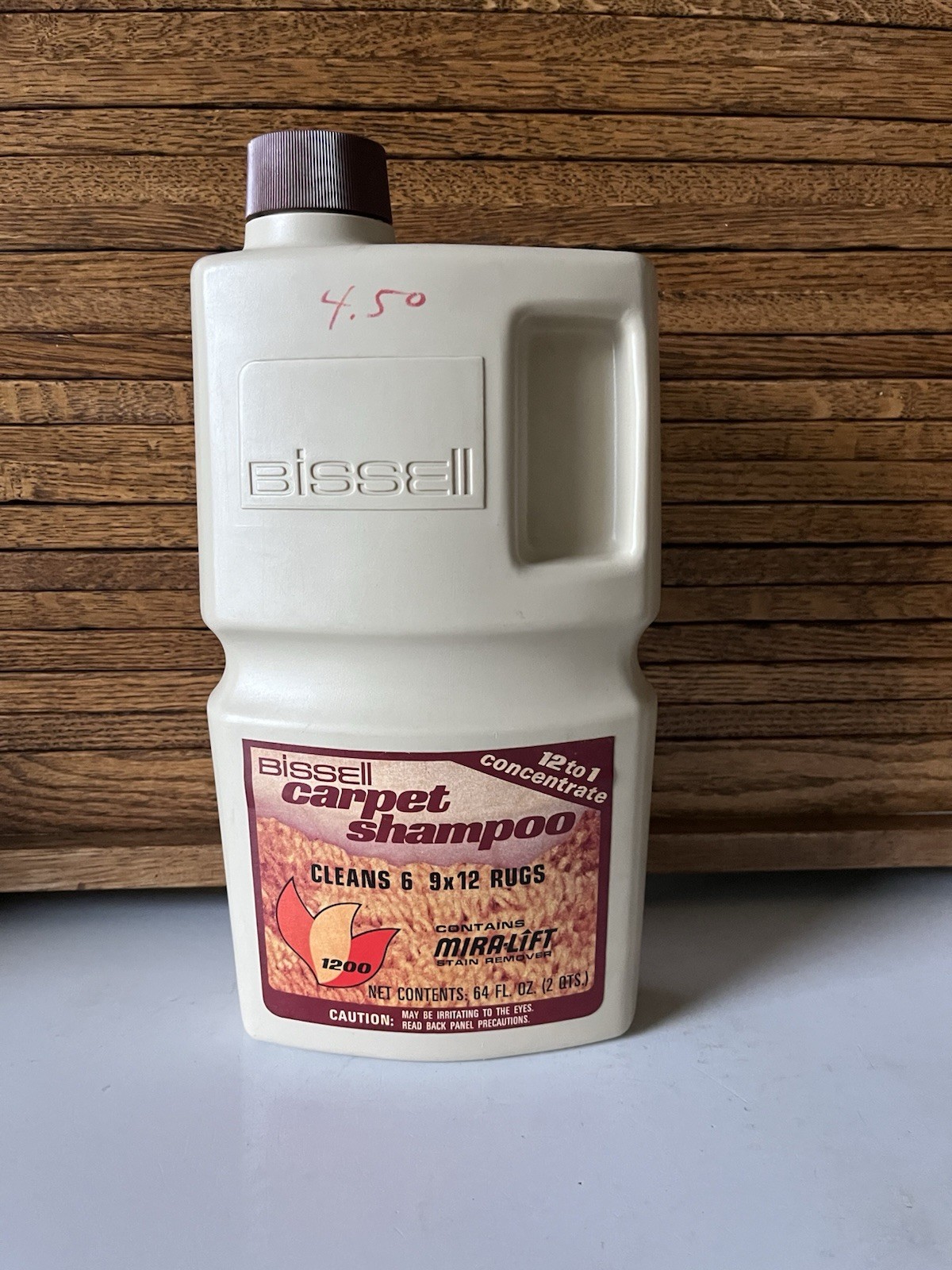 Vtg Bissell Carpet Shampoo 12 To 1 Concentrate 64 FL OZ Mira-LIFT Stain Remover