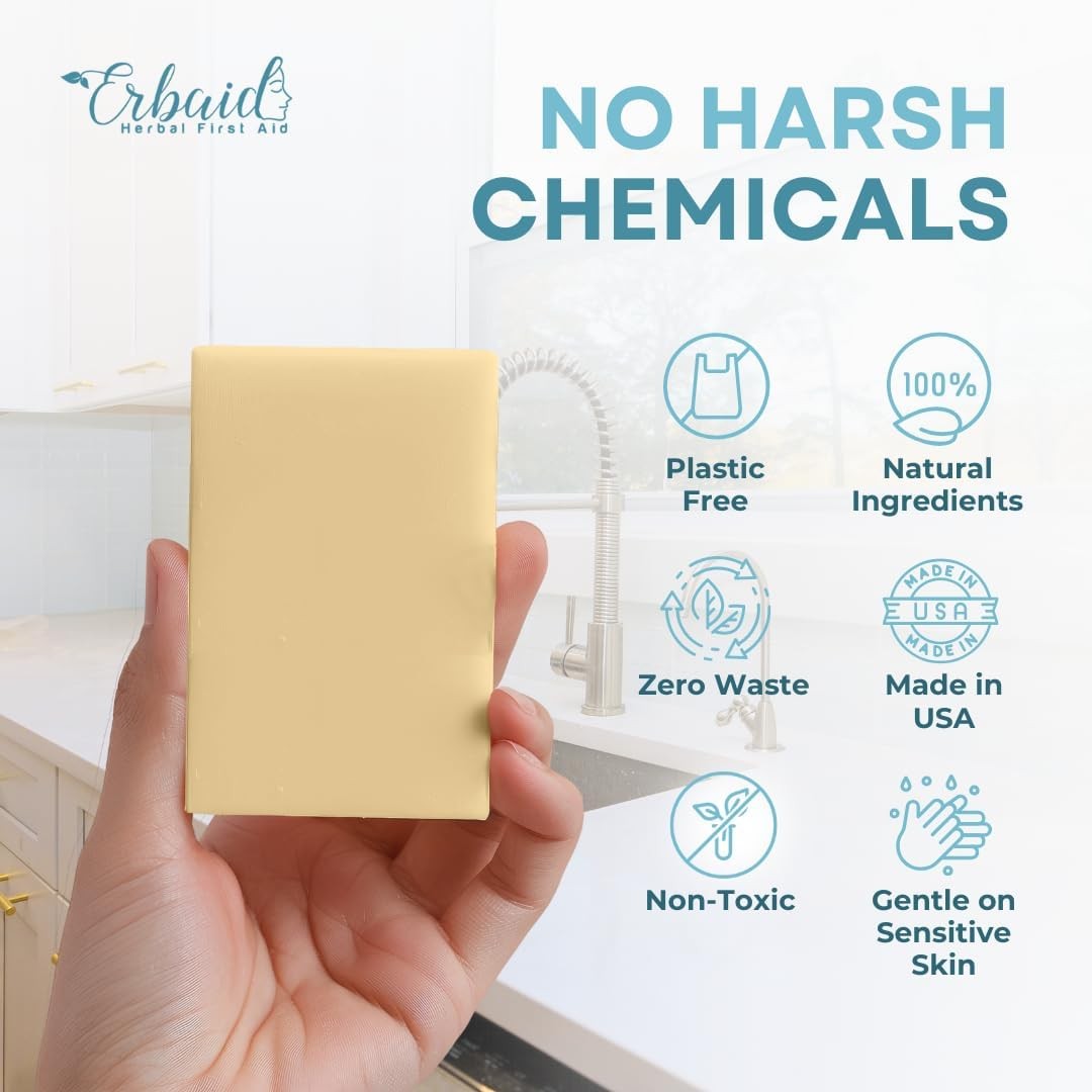 Non Dish Soap Bar – Natural Solid Dish Soap with Lemon Scent – Eco