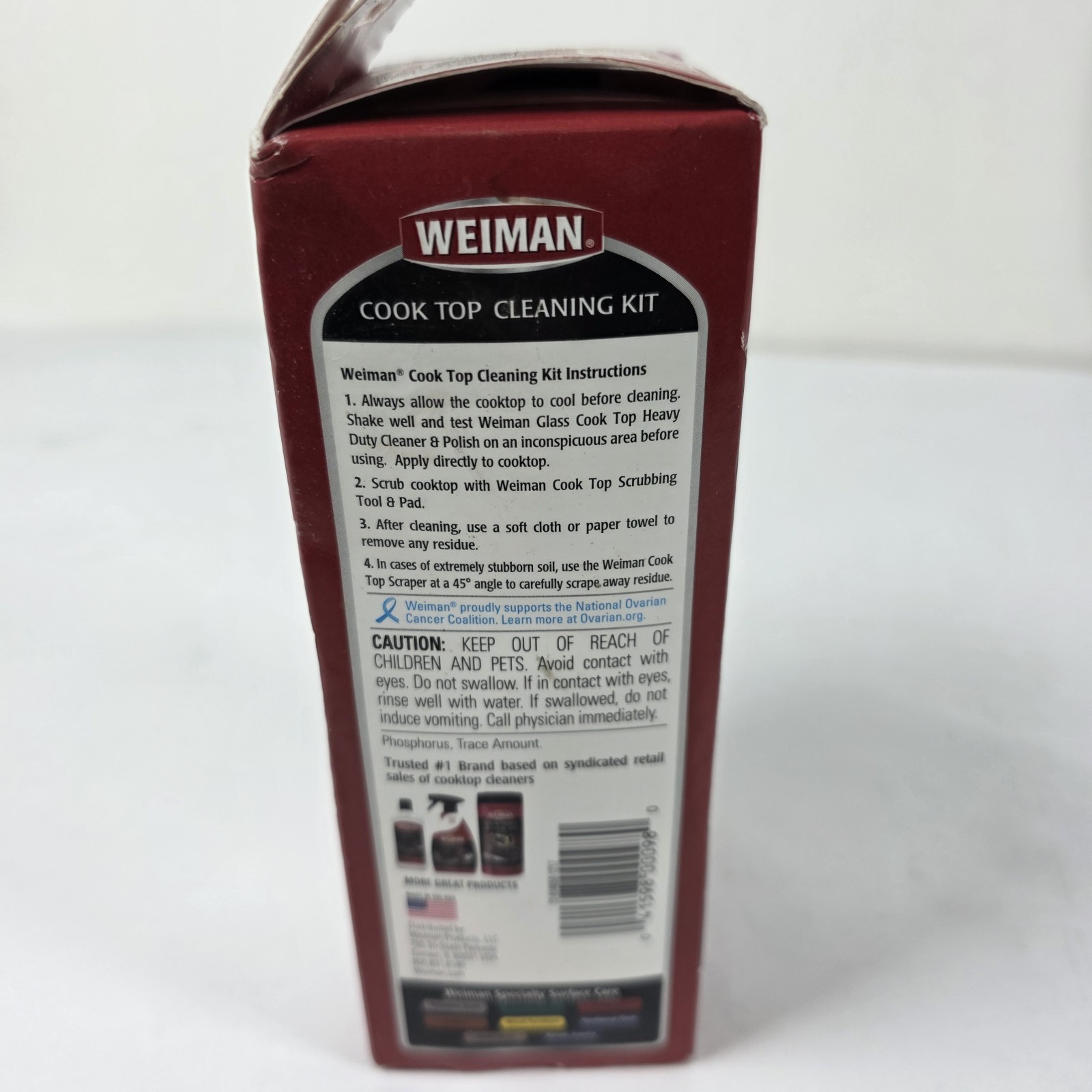 WEIMAN Glass Stove Cook Top Complete CLEANING KIT Scrubber & Scraper Included