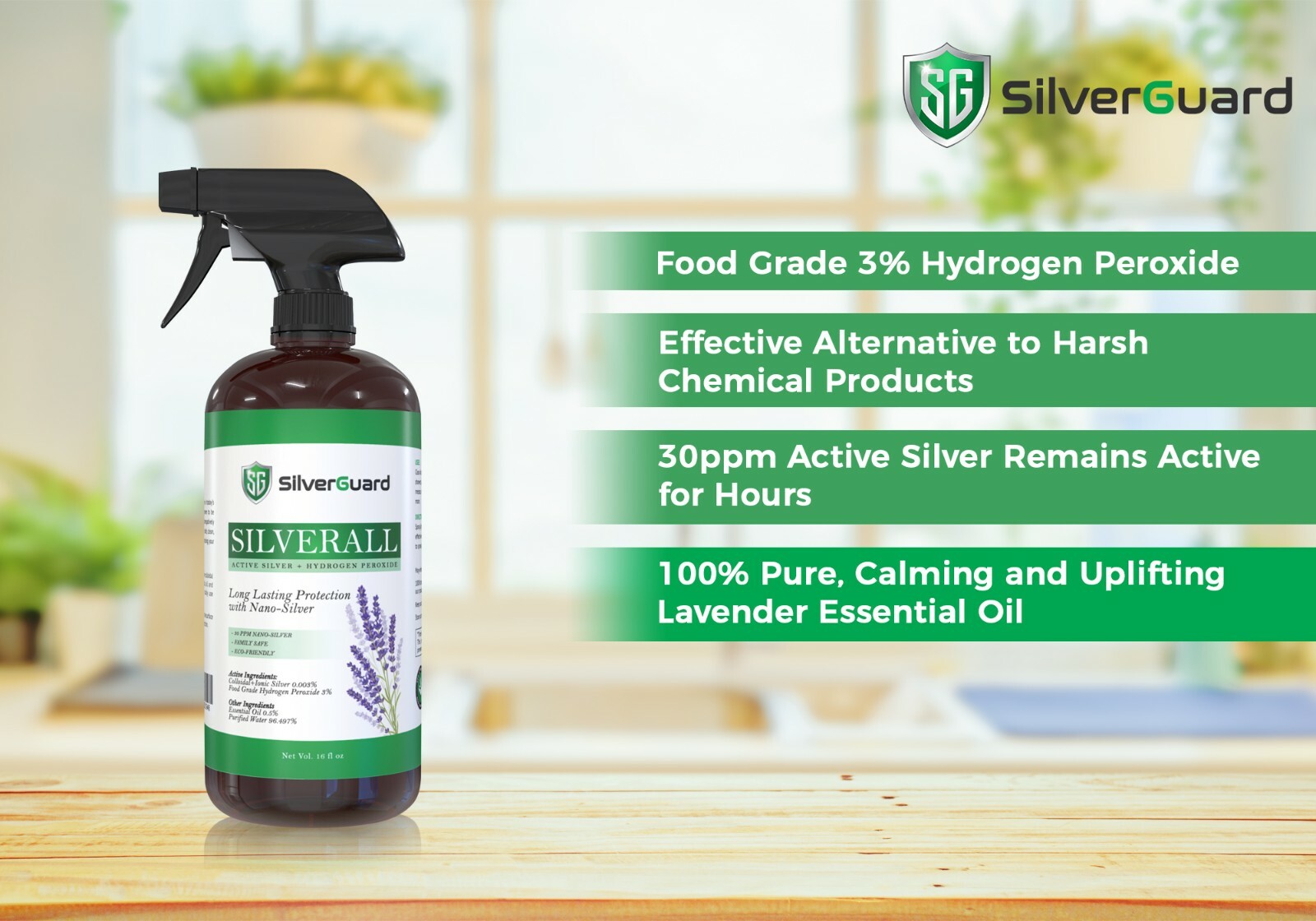 SilverGuard SilverAll Enhanced Hydrogen Peroxide Spray + Active Colloidal Silver