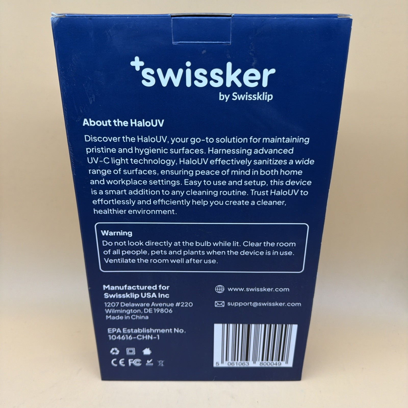 Swissker Halo-UV by Swissklip, HaloClean UV Original, Home Disinfection Device