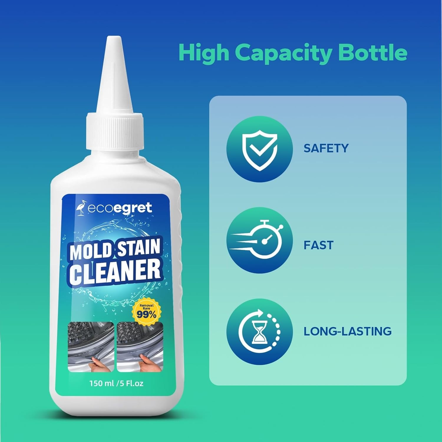Eco-Friendly Mold Stain Remover Gel 5 Fl Oz – Powerful, Safe & Easy Application