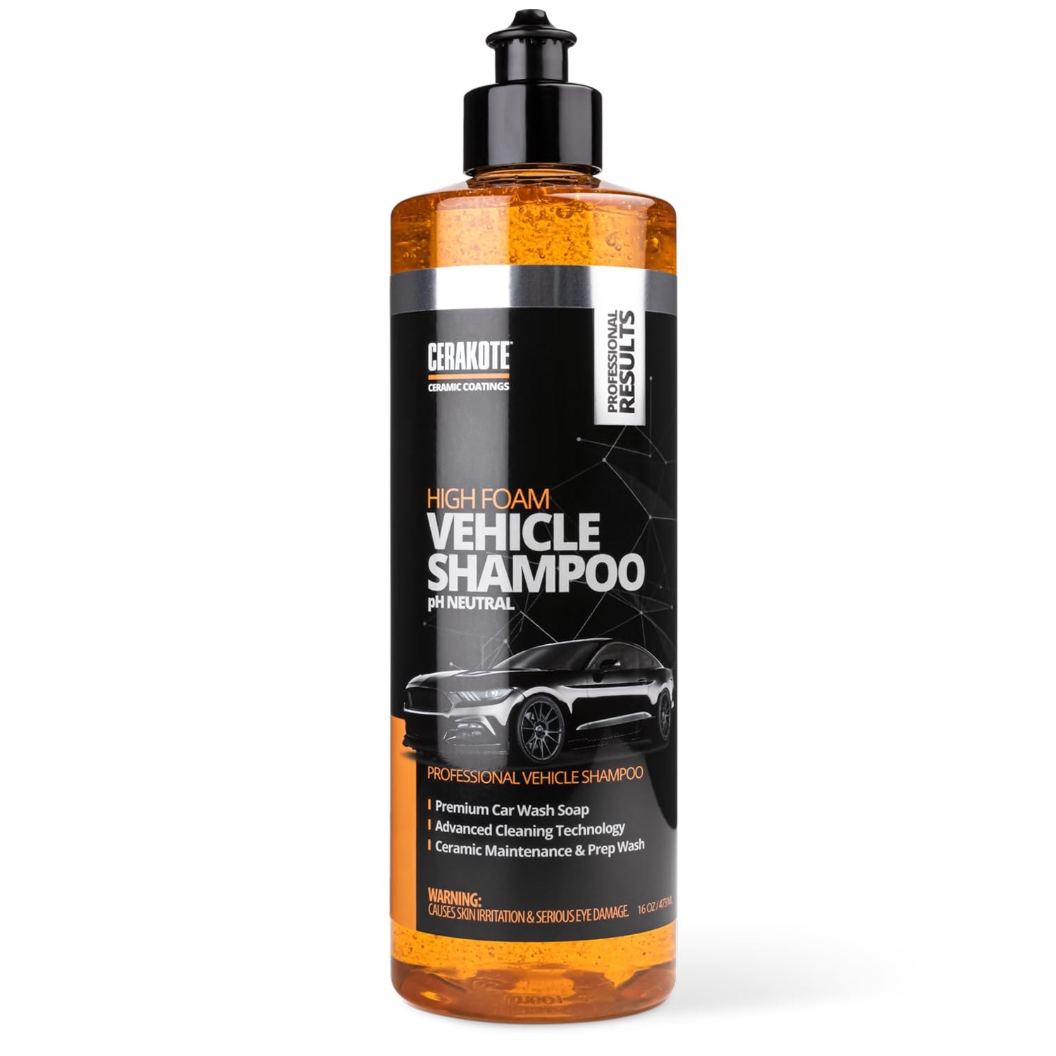 CERAKOTE High Foam Vehicle Shampoo 16 oz – pH Neutral Premium Car Wash Soap f…