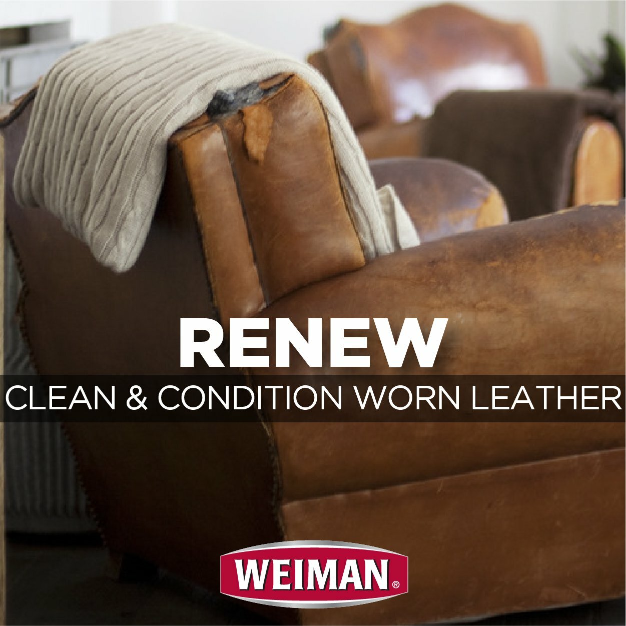 Weiman 3-IN-1 LEATHER CONDITIONER Cleans Cond Protects AUTO HOME FURNITURE SHOES