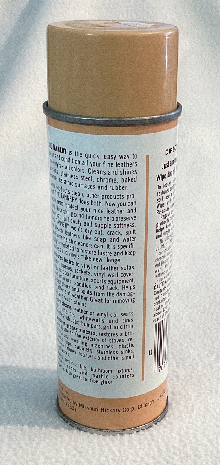 Vtg 1981 The Tannery Leather Vinyl Cleaner Conditioner Spray 6oz 90+% Full Prop