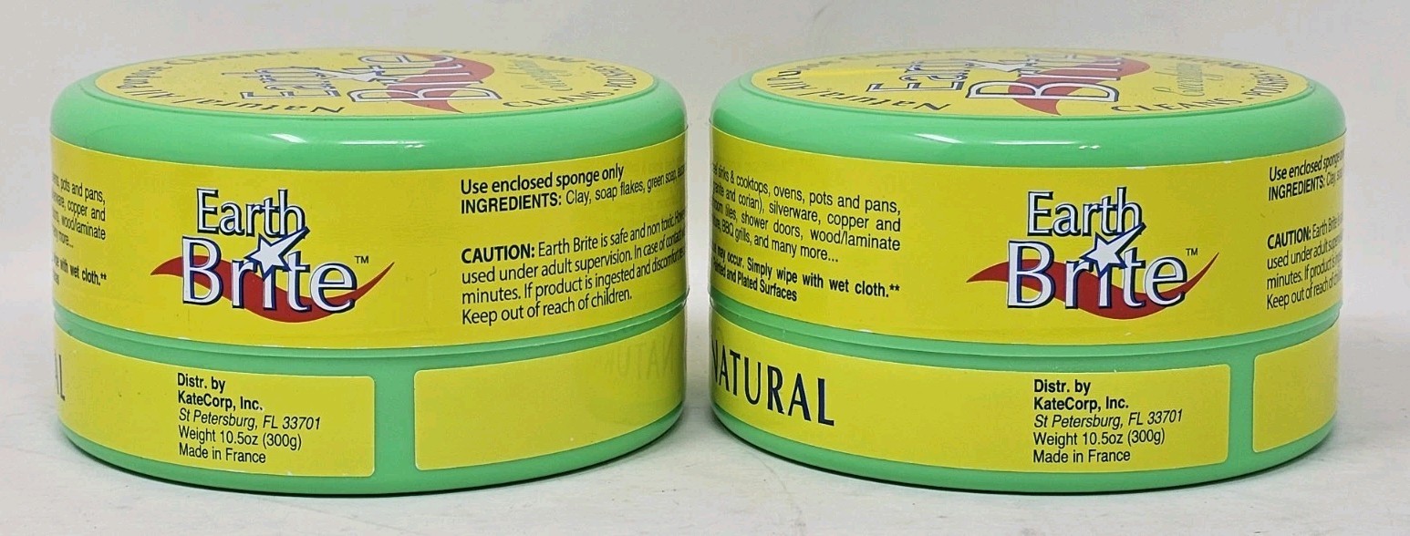 2 x’s Earth Brite Natural All Purpose Cleaner Eucalyptus 10.5 oz w/ Sponge NEW