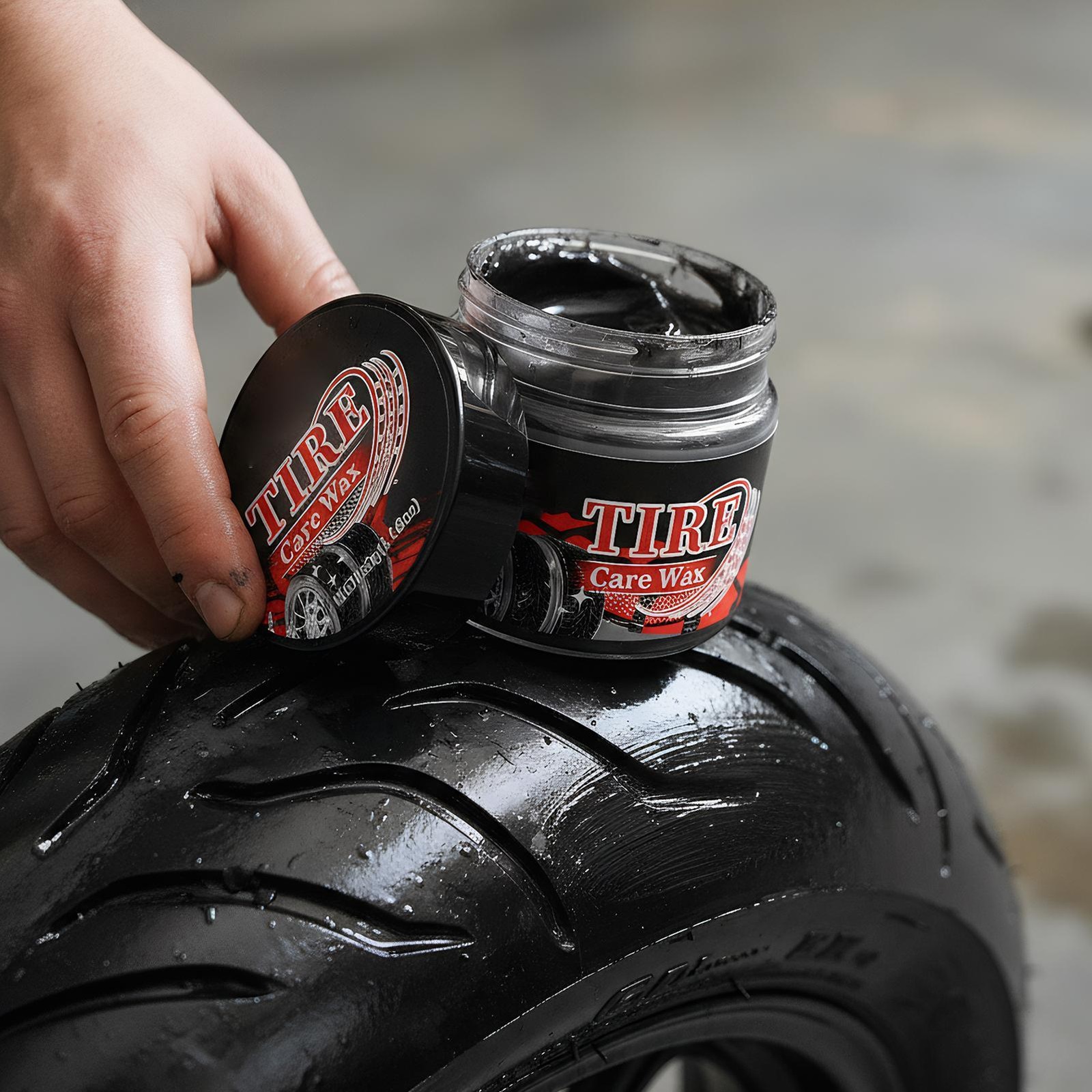 Tire Wax Long Lasting Car Rim Cleaner 30g Polishing Car Detailing Rim