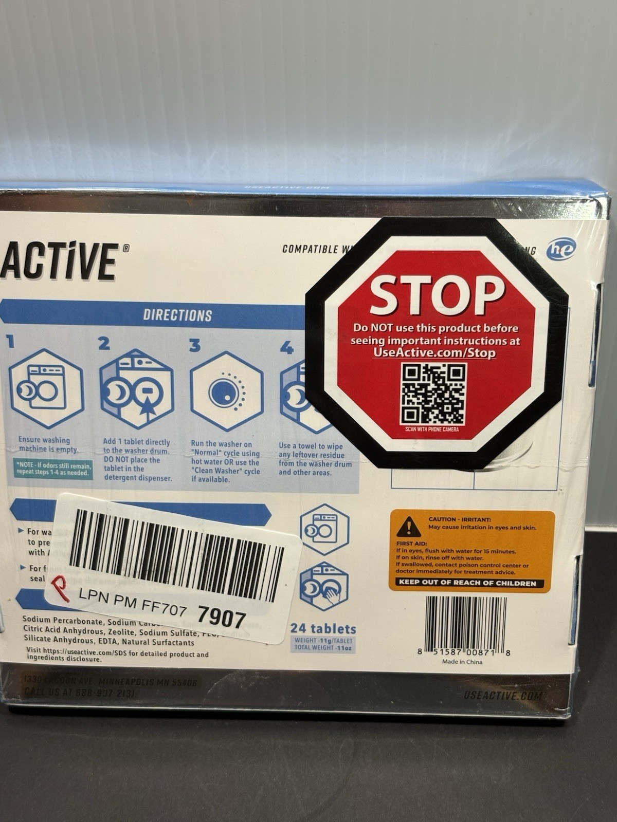 Active Washing Machine Cleaner Descaler – 24 Pack Brand New Sealed