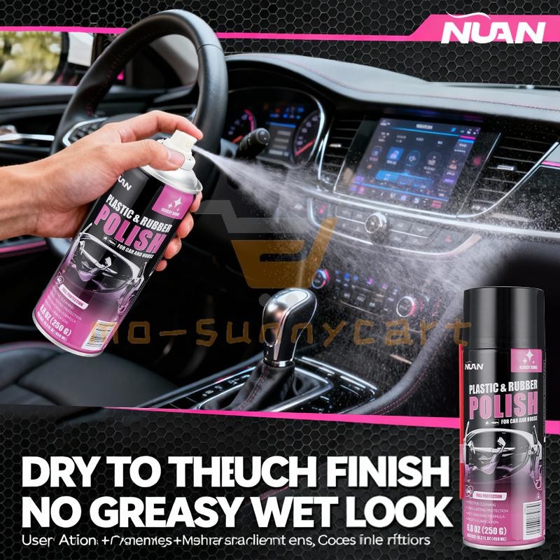 3PCS Polishing Cleaner Car Interior, Car Interior Detailer and Cleaner 450ml USA
