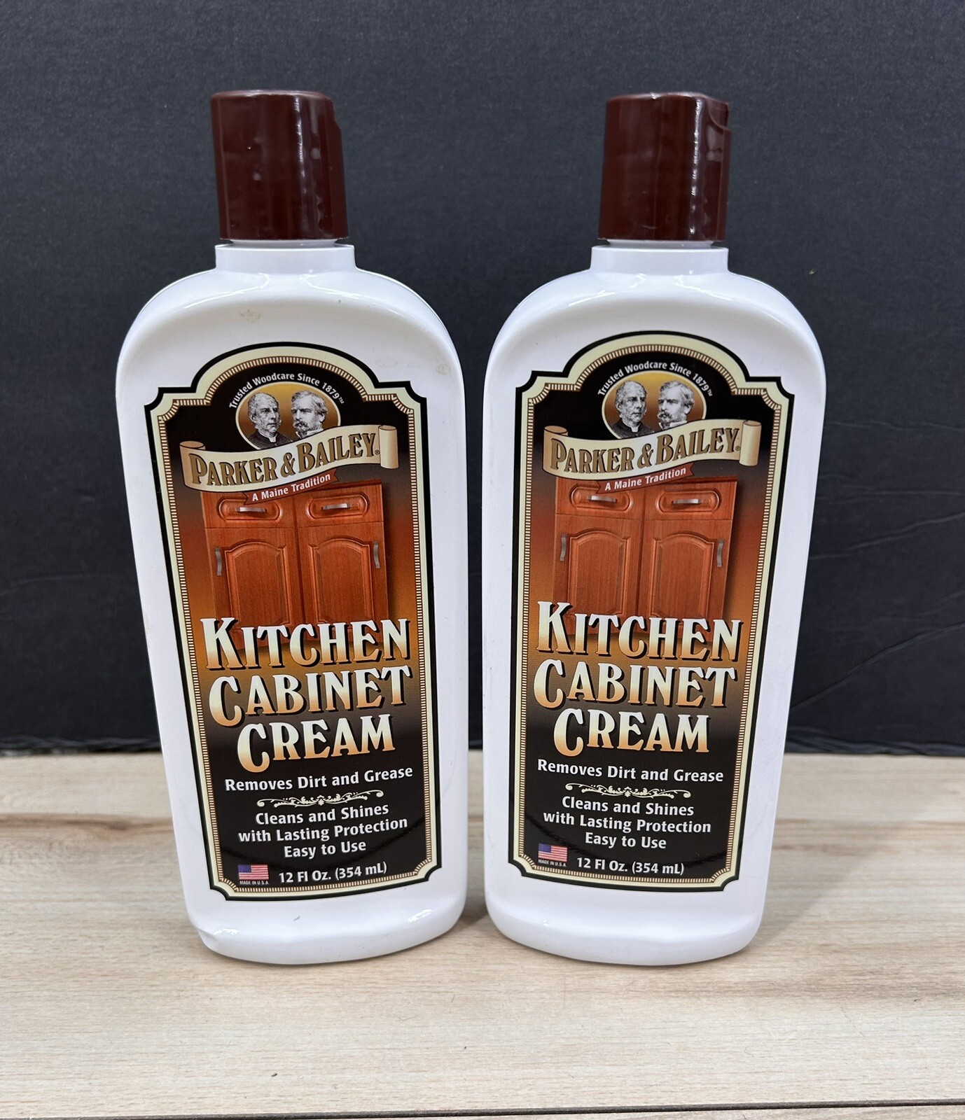 (2) PARKER & BAILEY CABINET CREAM All Woods Clean Shine Lasting Protection 12oz