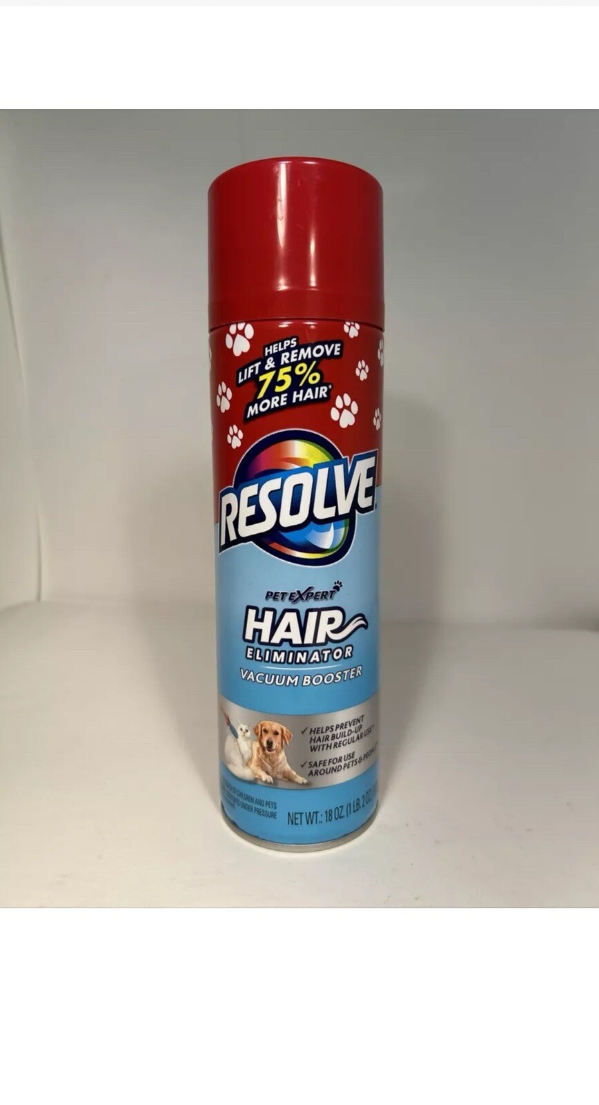 Clearance Resolve Pet Hair Eliminator Carpet Cleaner & Vacuum booster, 18.oz