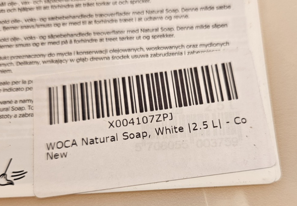 WOCA Natural Soap, Natural |2.5 L Concentrated Wood Cleaner White (See Descripti
