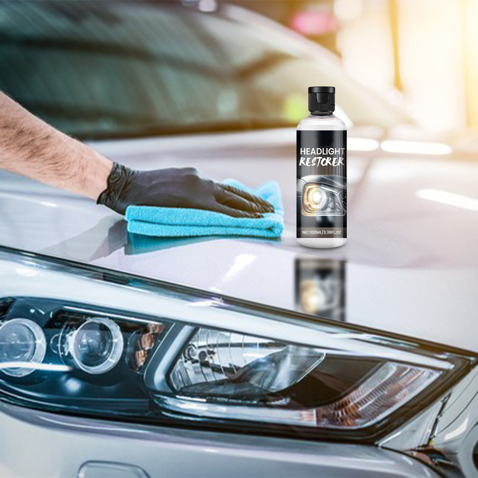 Car Headlight Polish Repair Fluid – Scratch Removal & Lens Renovation Cleaner`