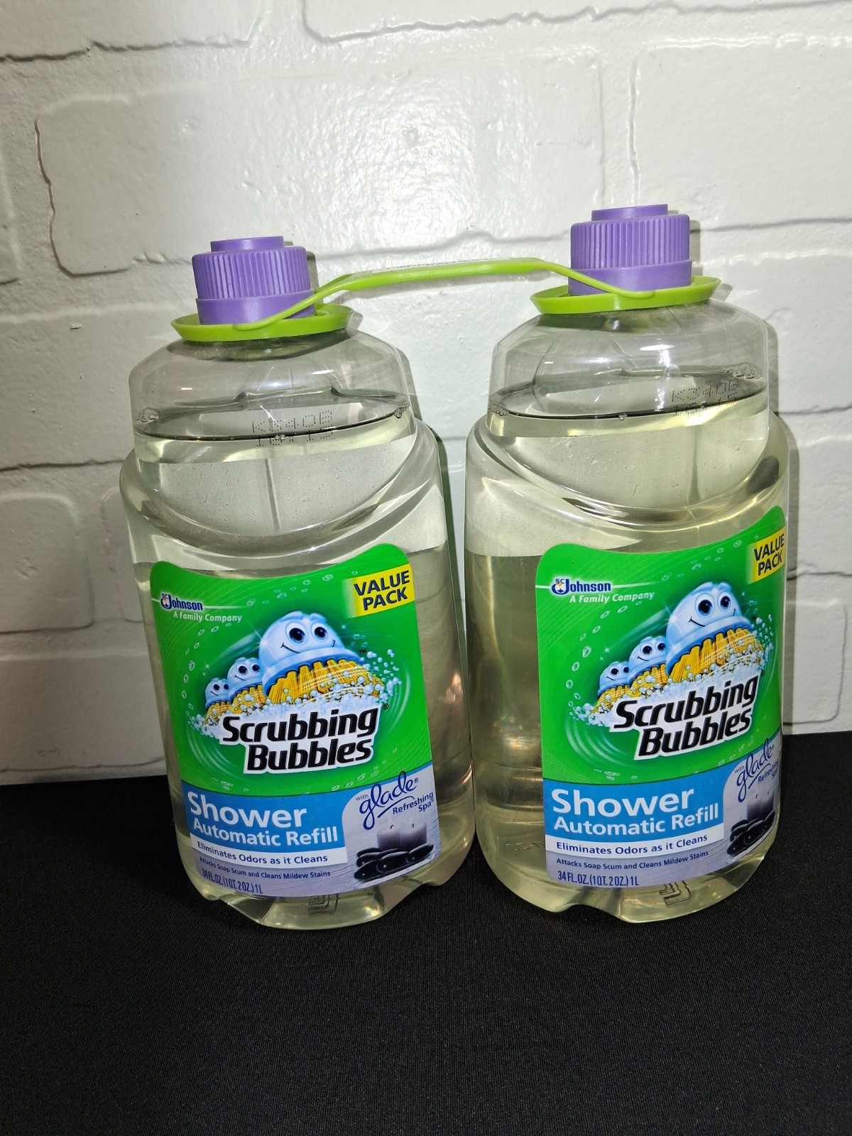 Scrubbing Bubbles Automatic Shower Cleaner Refill 2 Pack Refreshing Spa 34oz Ea