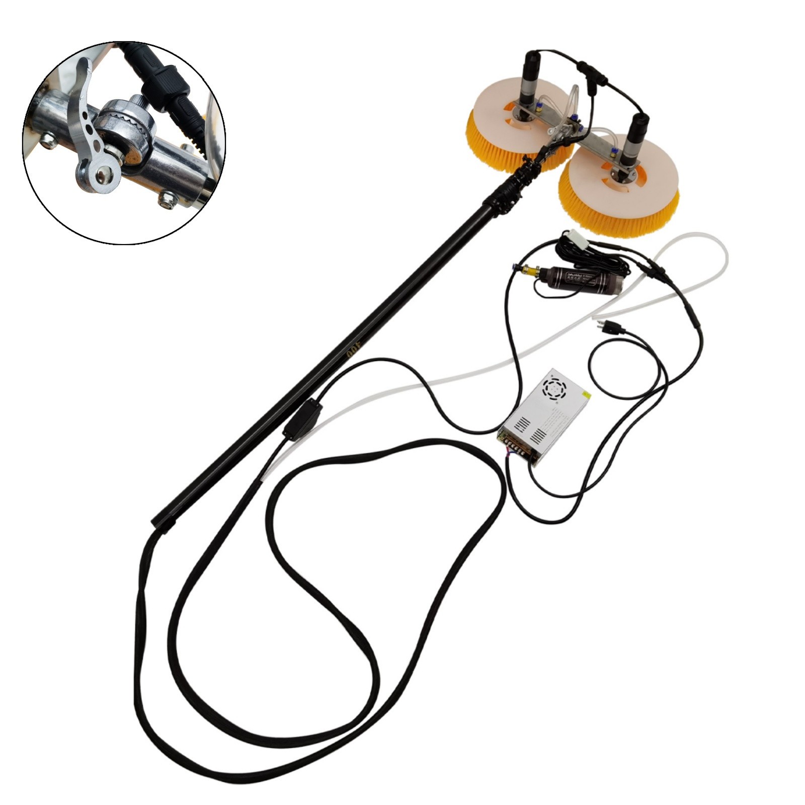 Double Head Photovoltaic Panel Cleaning Machine Glass Brusher Cleaner 110V 4m