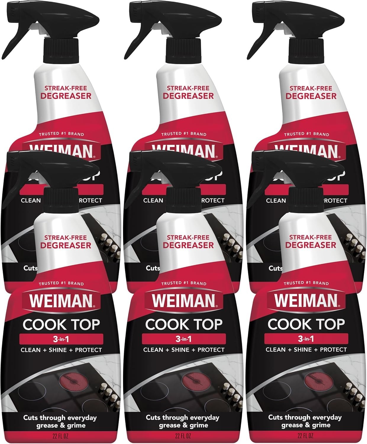 Ceramic & Glass Cooktop Cleaner Spray – 22 Ounce [6 Pack] – Daily Use Profess…