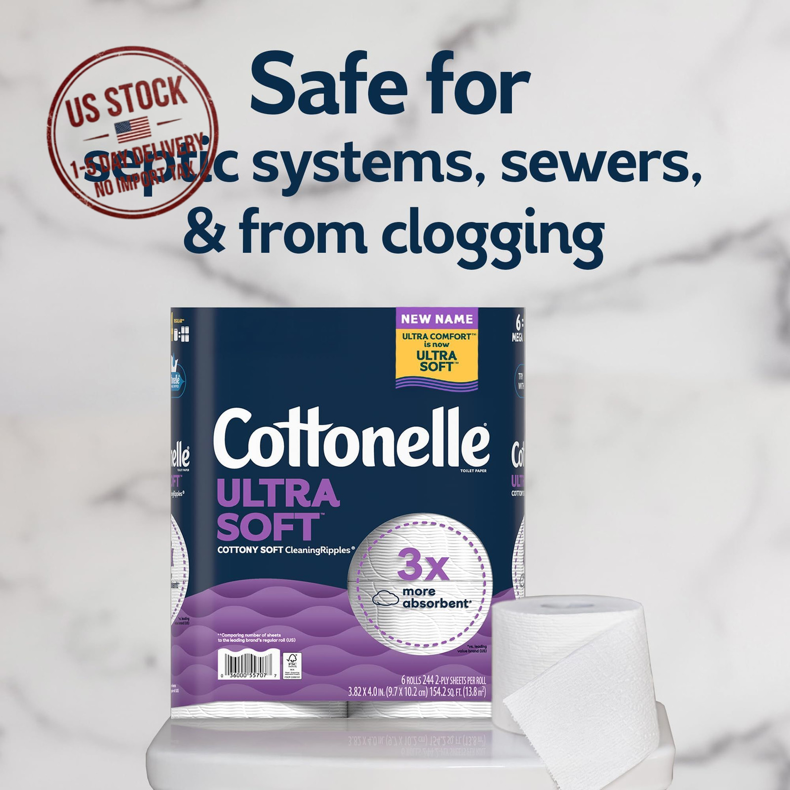 Cottonelle Ultra Soft Toilet Paper 9 Mega Rolls =36 Regular Rolls Pack May Vary