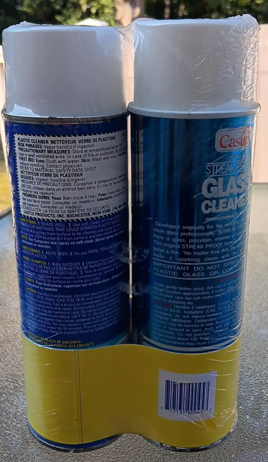 Castle Streak Proof Glass & Plexo Clear 18.5 Oz TWIN PACK NOS