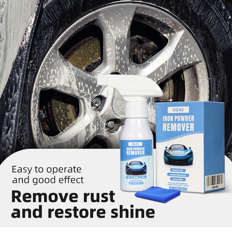 Iron Powder Remover, Rust Remover For Car Painted Tire Polishing 120ml