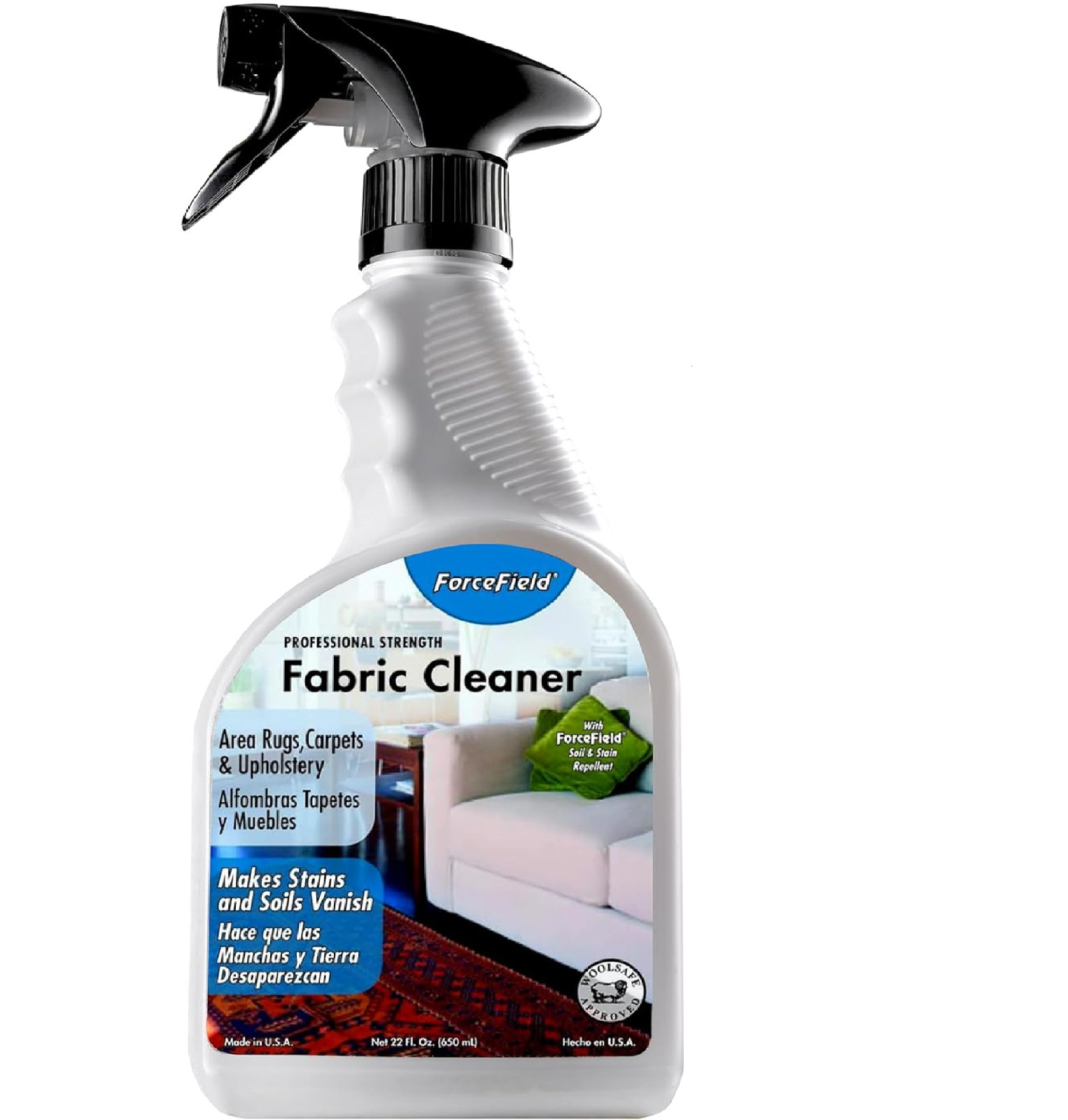 Forcefield Fabric Cleaner 22 Fl Oz Cleans Oil Water Stains Woolsafe Approved