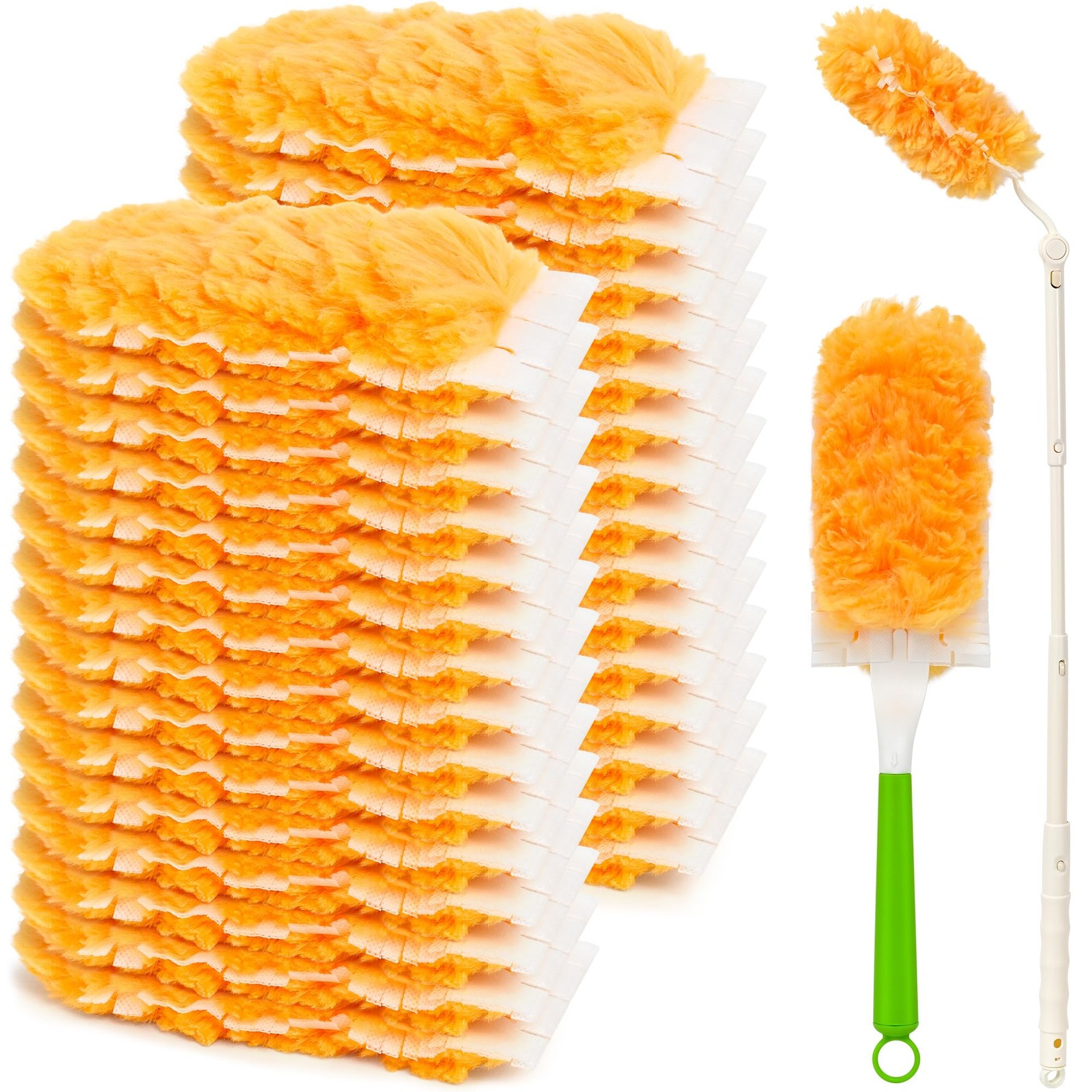 30 Pack Heavy Duty Duster Refills for Swiffer Dusters Multi Surface 360 Yellow