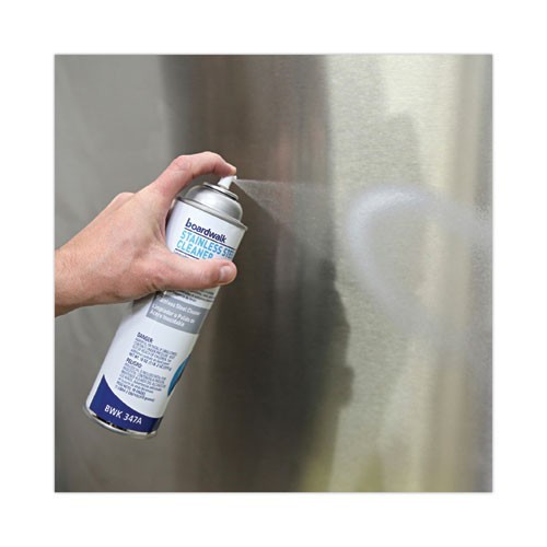 Boardwalk Stainless Steel Cleaner and Polish, Lemon Scent, 16 oz Aerosol Spray