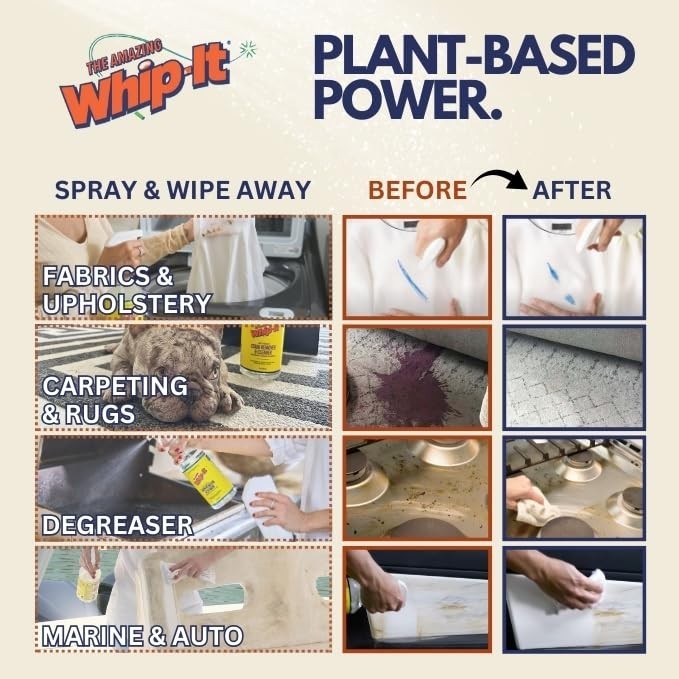 Multi-Purpose Stain Remover Spray – Plant-Based Enzyme Cleaner, 32 OZ, 500+ Uses