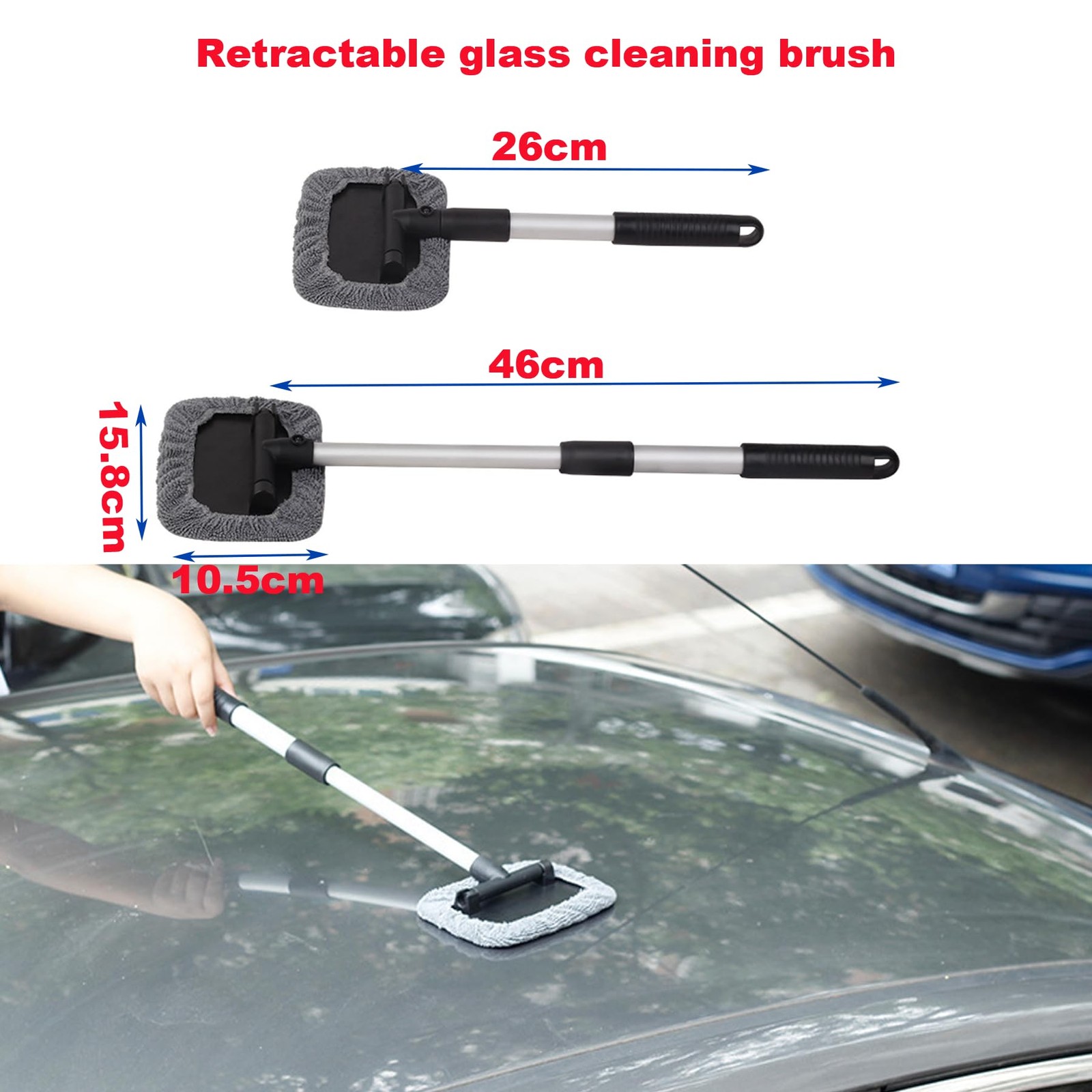 Car Rearview Mirror Wiper 2 pack Universal Automotive Car Accessories Telesco…