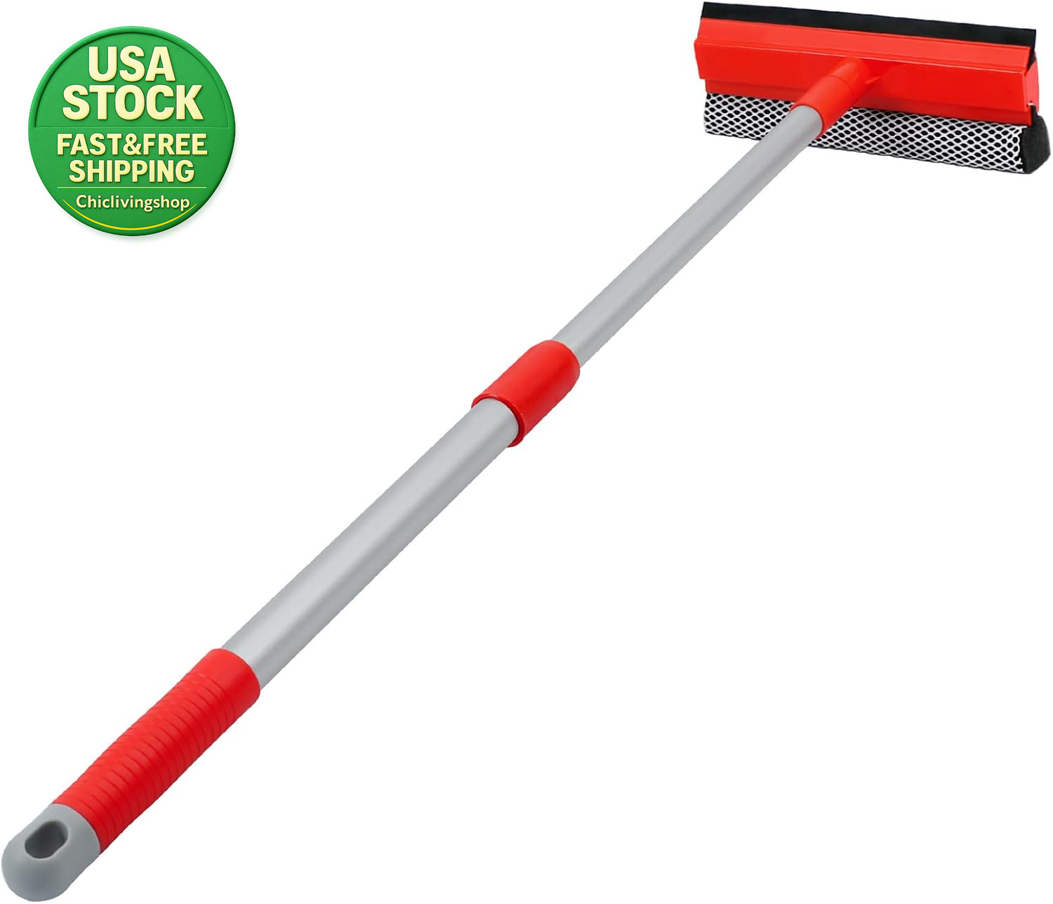 Windshield Cleaner Squeegee Tool 2 in 1 Extendable Handle 18-28.5 Inch