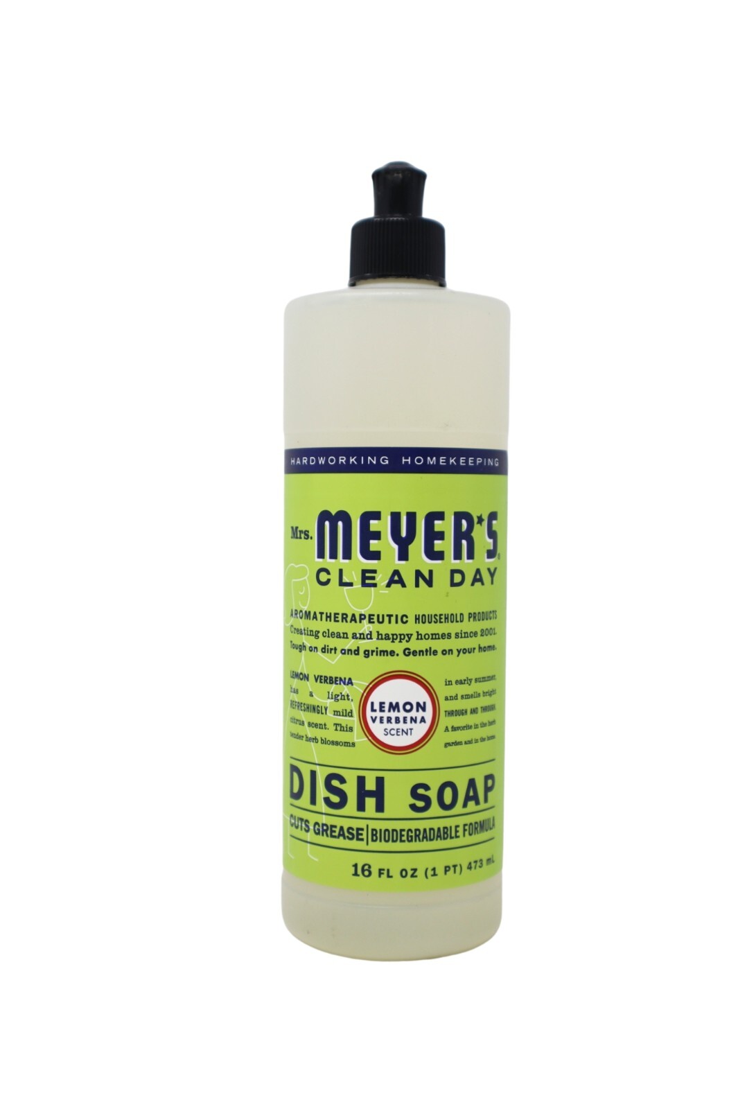 3-Pack Mrs. Meyer’s Clean Day Liquid Dish Soap, Lemon Verbena, 16 FL OZ (472ml)