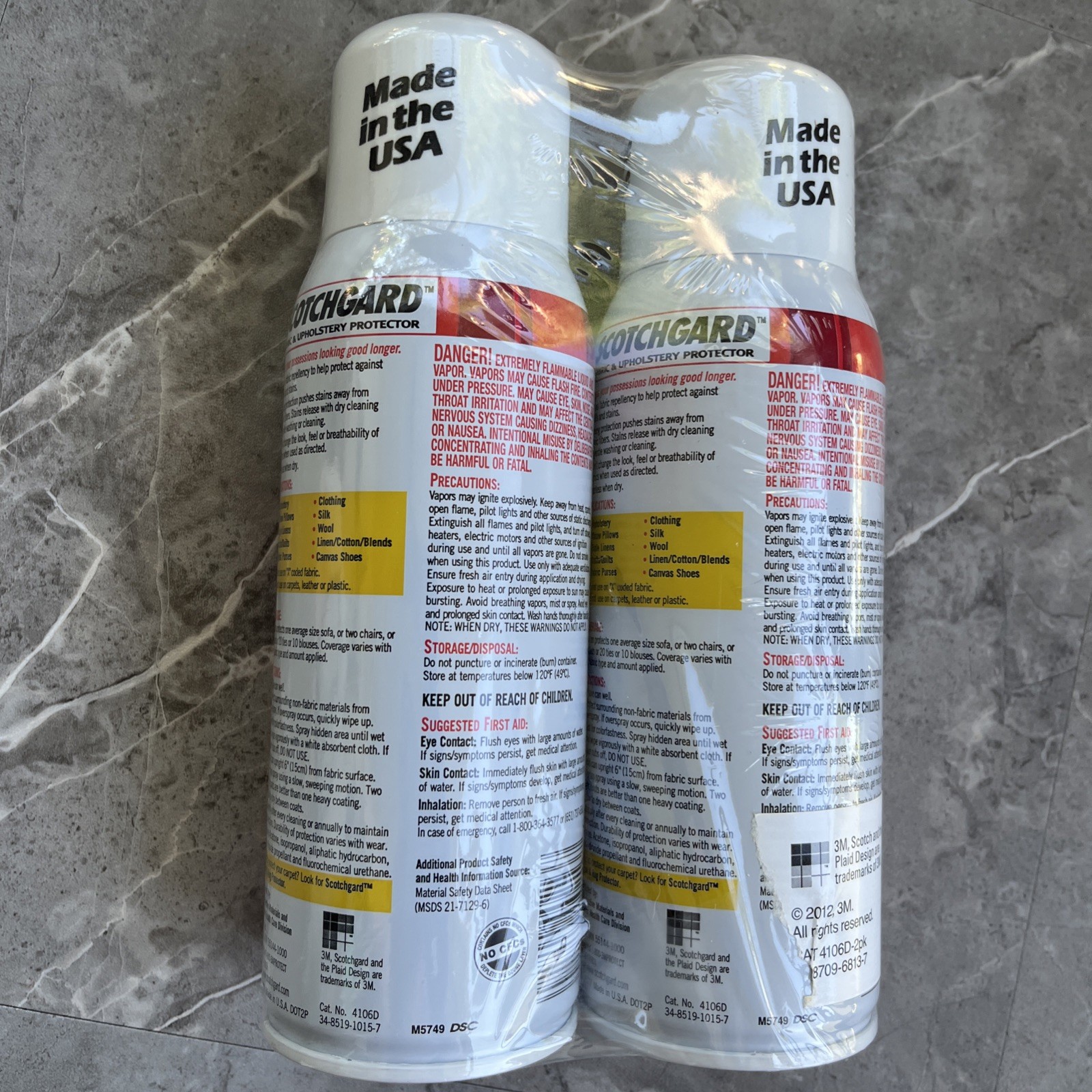 Scotchgard original Discontinued Fabric Upholstery Protector 2 Cans 10 oz ea NEW