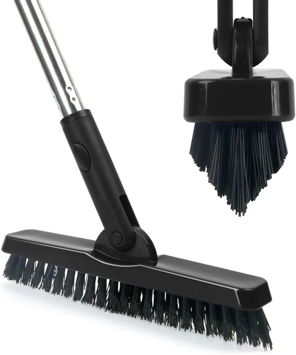Tile Grout Brush W/ Long Handle Grout Cleaner Brush Tile Floors Shower Tile