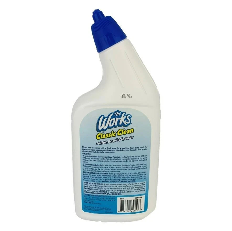 The Works Classic Clean Liquid Toilet Bowl Cleaner 24 floz Free Ship
