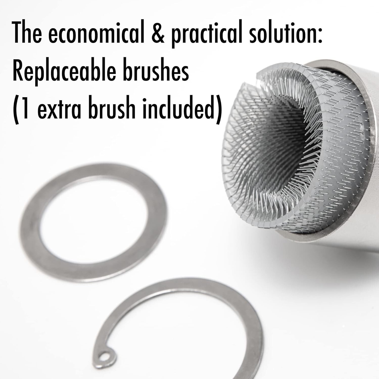 Full-Metal Copper Pipe Cleaner, Tube Cleaning Brush for Drill with Replaceabl…