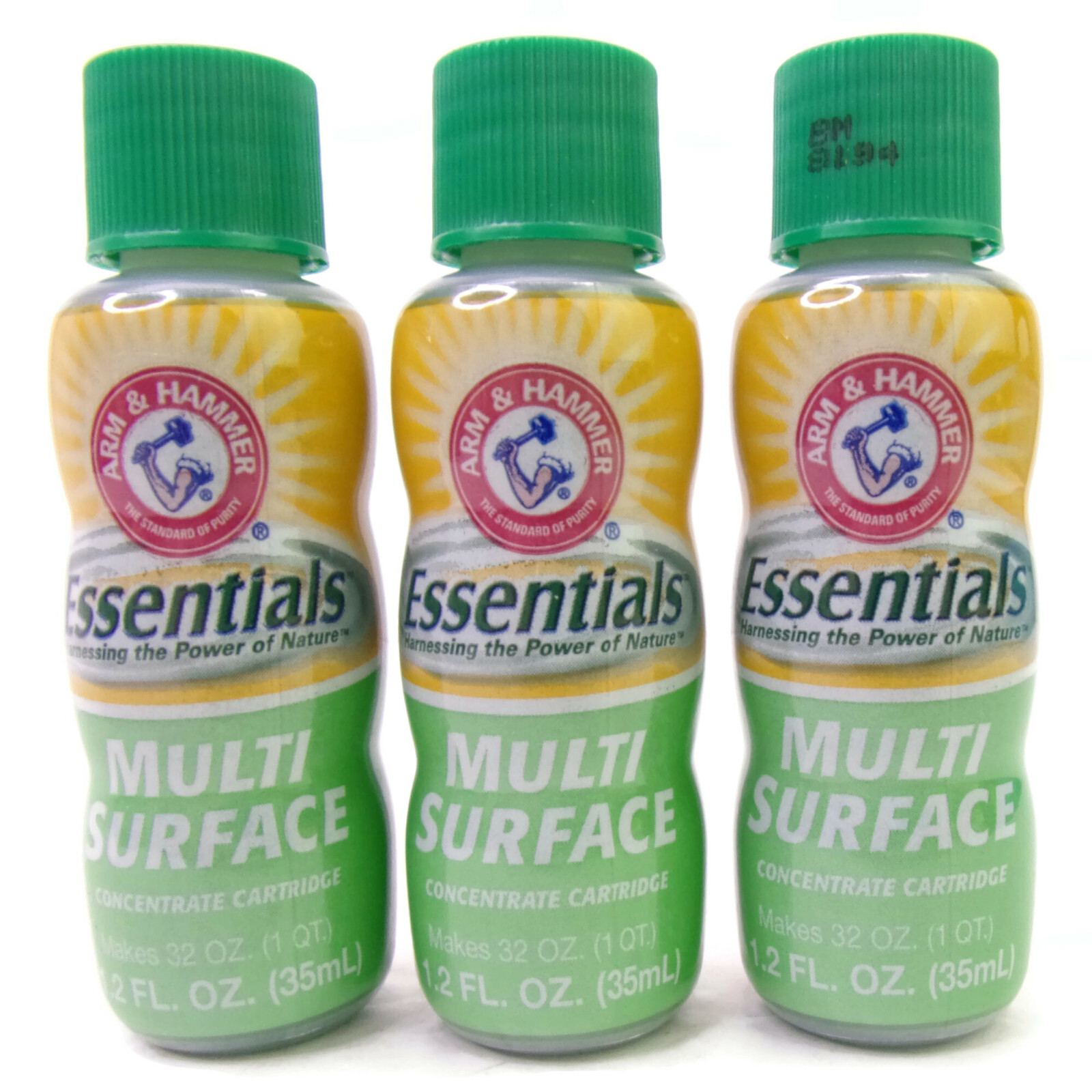 Lot Of 3 Arm & Hammer Essentials Multi Surface Cleaner Refills 1.2 Fl Oz Each